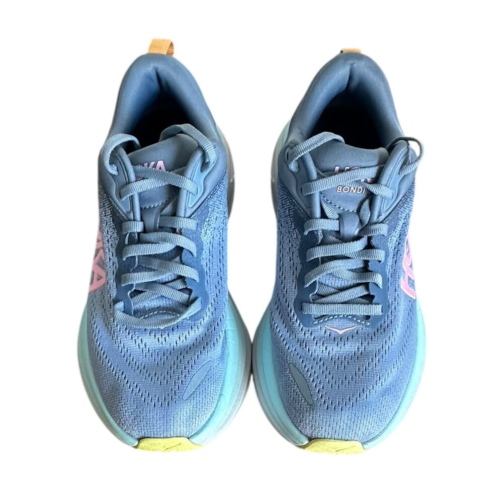 HOKA Bondi 8 Women's 6.5 Shadow Dusk Max Cushion Running Sneaker Blue Pink - Picture 5 of 9